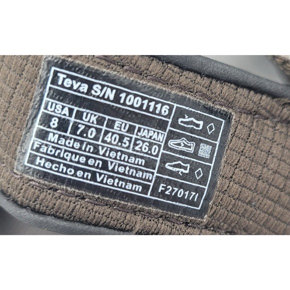 Teva Mens Northwater Size 8 Grey Mesh Slip-on Hiking Adjustable Sandals Shoes main image 5